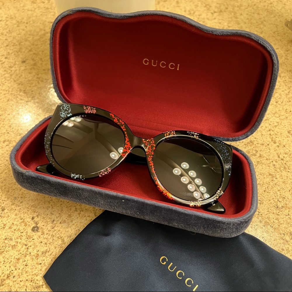 GG glitter cat eye sunglasses
